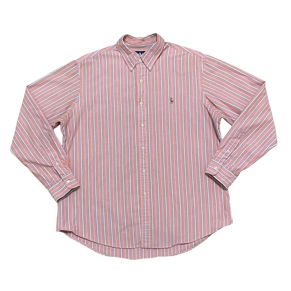 Vintage Ralph Lauren Custom Fit Oxford Striped Shirt - Picture 1 of 8